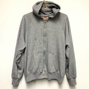 Vintage American Edition Thermal Lined Full Zip Hoodie Sweatshirt Size L 90s USA